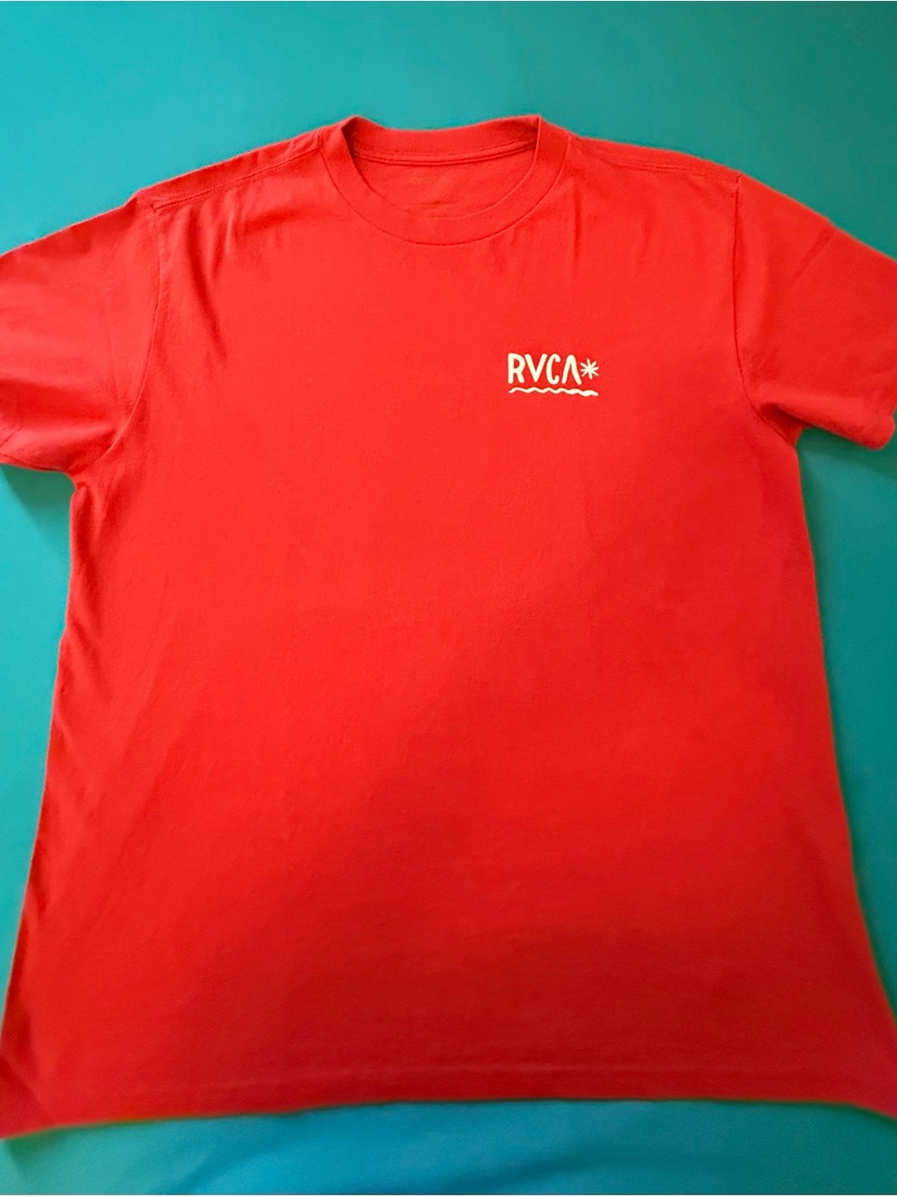RVCA Men’s Bright Red Short Sleeve Logo Tee